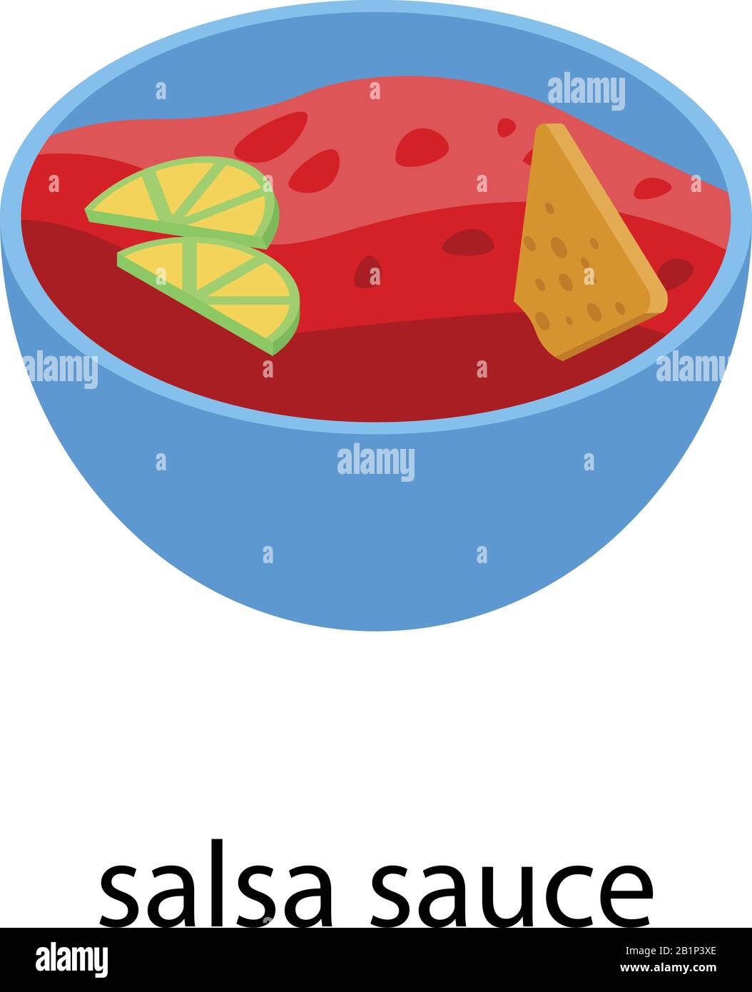 Salsa sauce icon, isometric style Stock Vector