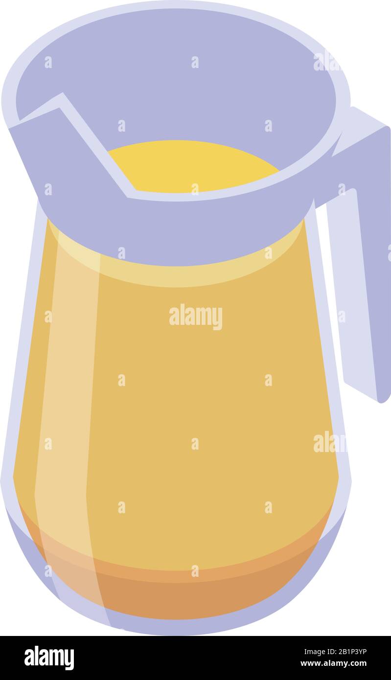 Lemonade jug icon, isometric style Stock Vector