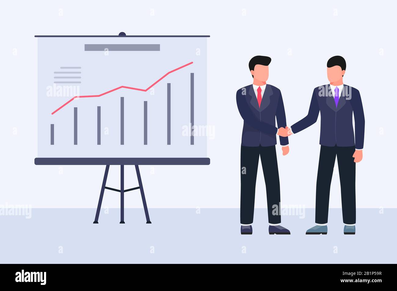 business deal agreement hand shake concept with two business man and ...