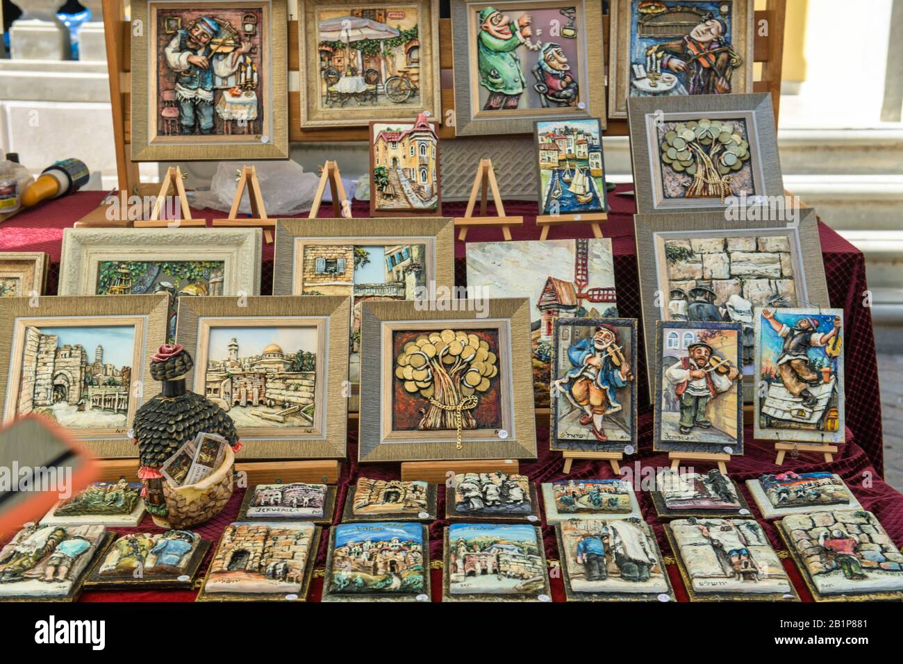 Kunsthandwerkermarkt, Nachlat Binyamin, Tel Aviv, Israel Stock Photo