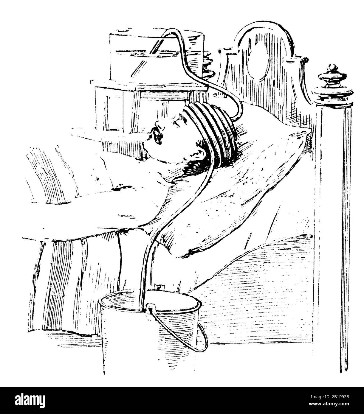 Apparatus for cooling the head, ,  (housekeeping book, ca. 1900) Stock Photo
