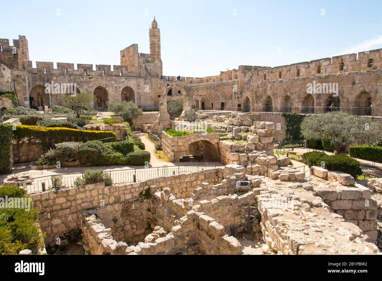 Views of Jerusalem from the Tower of David Stock Photo