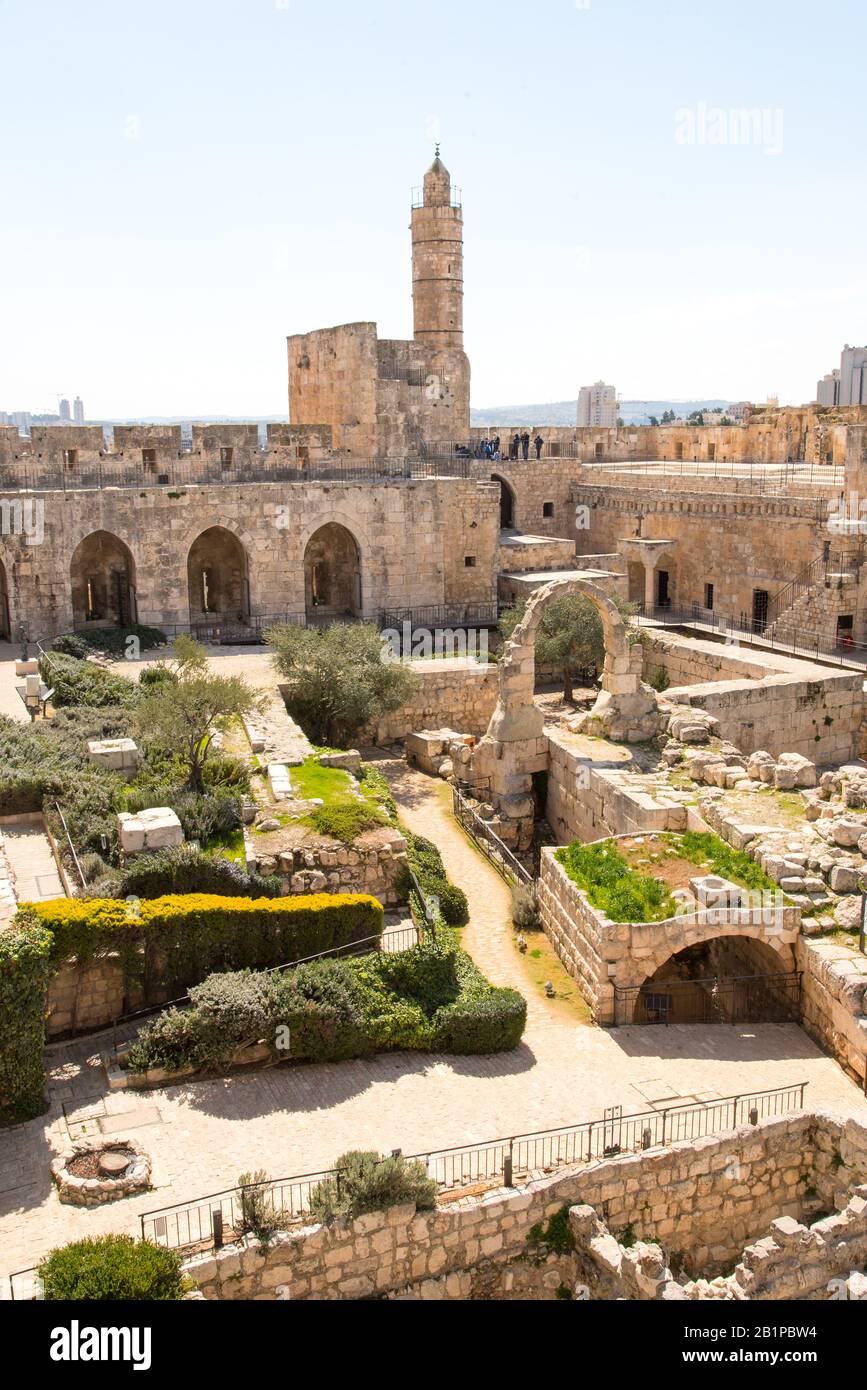 Views of Jerusalem from the Tower of David Stock Photo