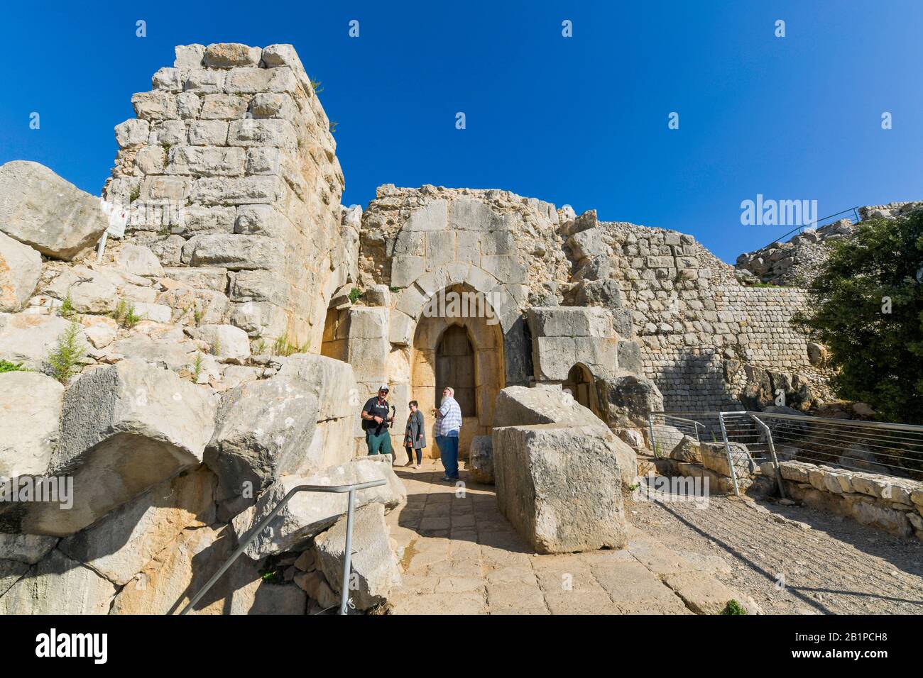 Ruinen, Festung Nimrod, Golanhöhen, Israel Stock Photo