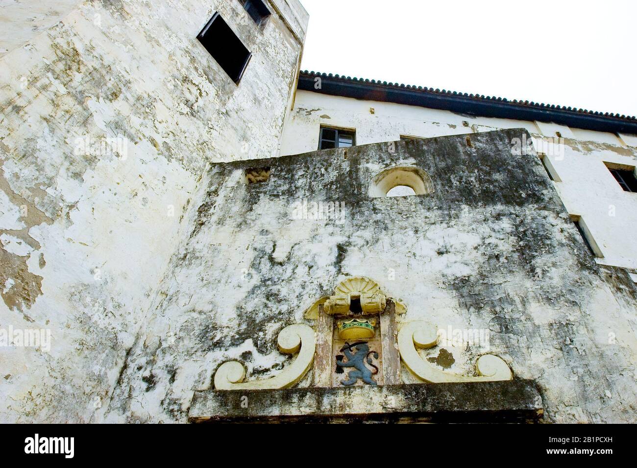 Elmina Castle tour with students and professor/author lecture, scenes from the castle and from the door of no return, Ghana Stock Photo