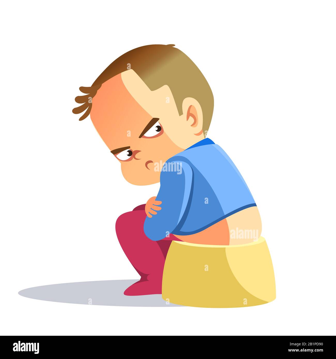 Sad boy, Depressed boy looking lonely. Illustration of a sad child,  helpless, bullying. The little boy was offended, his arms crossed over his  chest Stock Vector Image & Art - Alamy