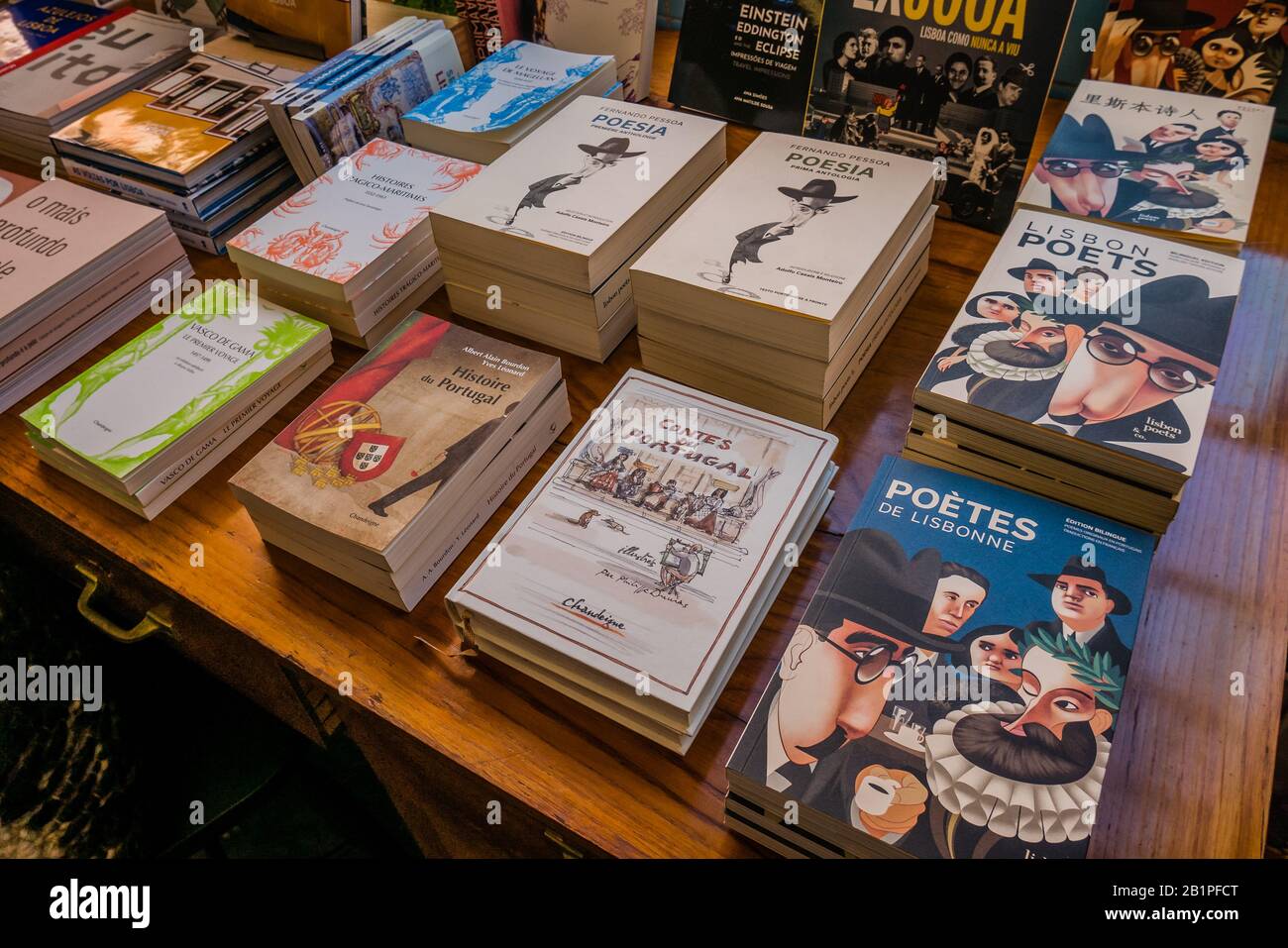 Portuguese  books inside A Vida Portuguesa is a shop specialize in selling Portuguese made products mostly for home use Stock Photo