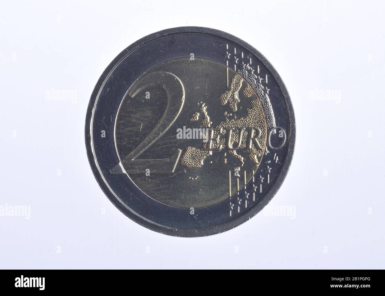 Geldmünze, 2 Euro Stock Photo