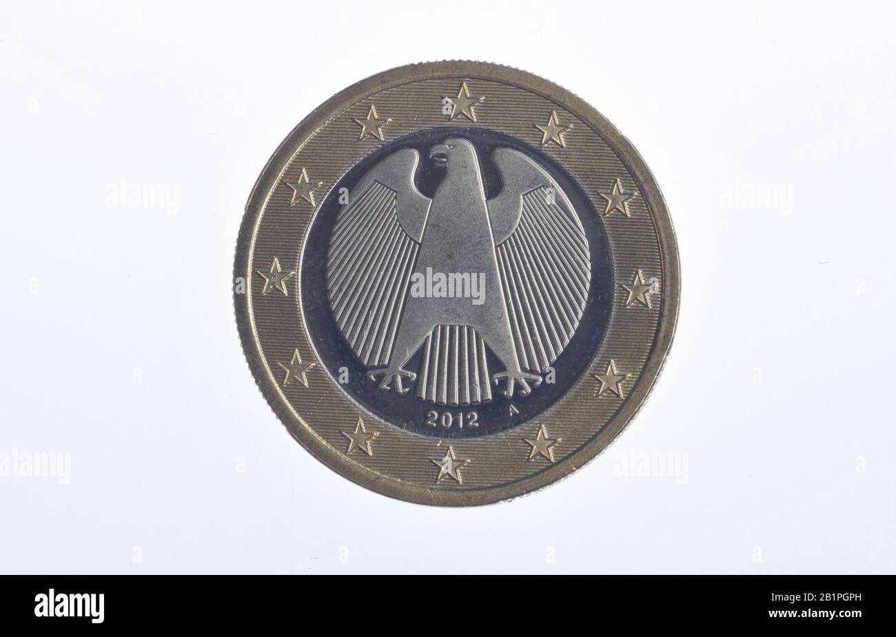 Geldmünze, 1 Euro Stock Photo