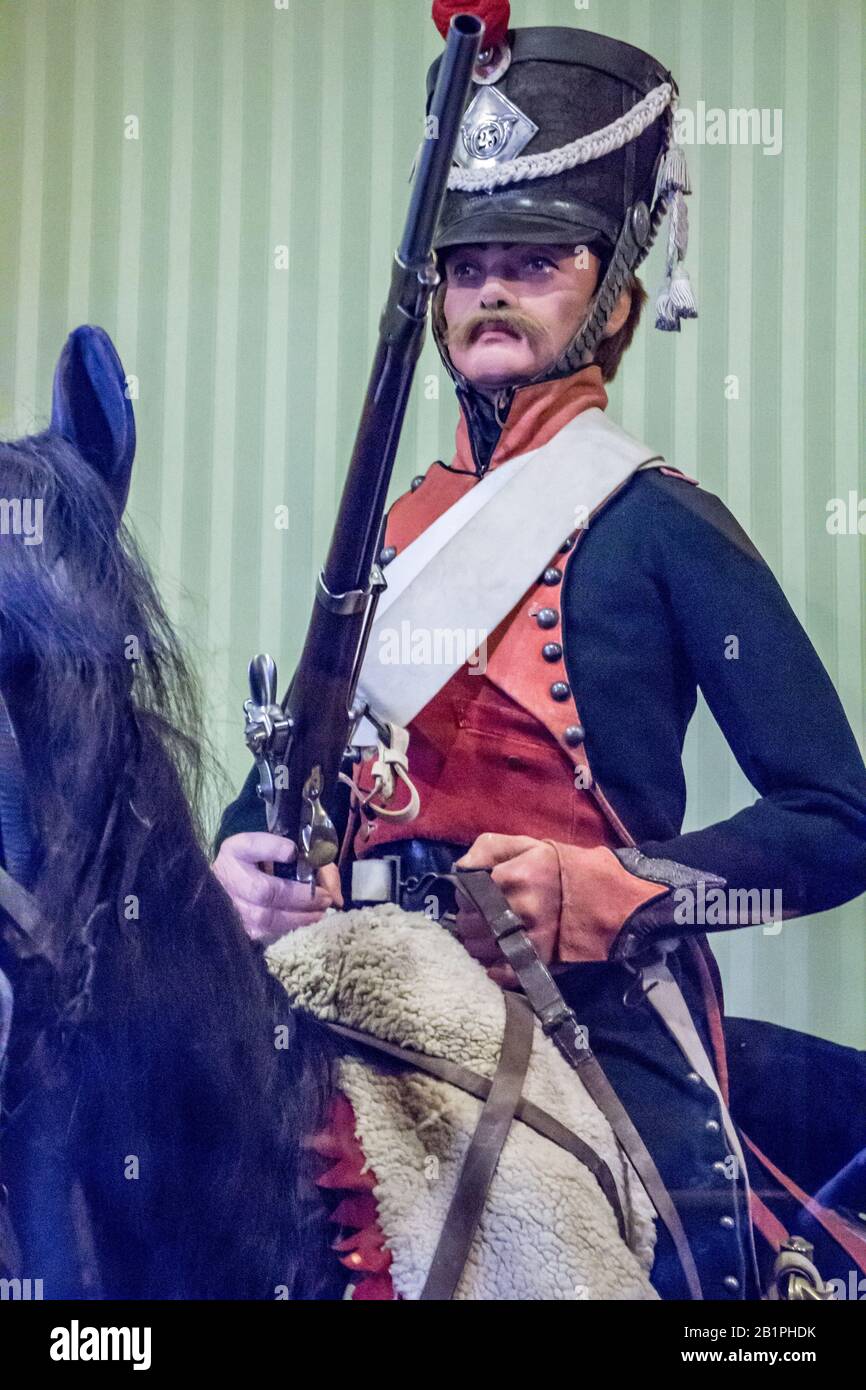 Musée de l'Emperi,Salon-de-Provence :Sous- Officier de Chasseurs à cheval,tenue de campagne Stock Photo
