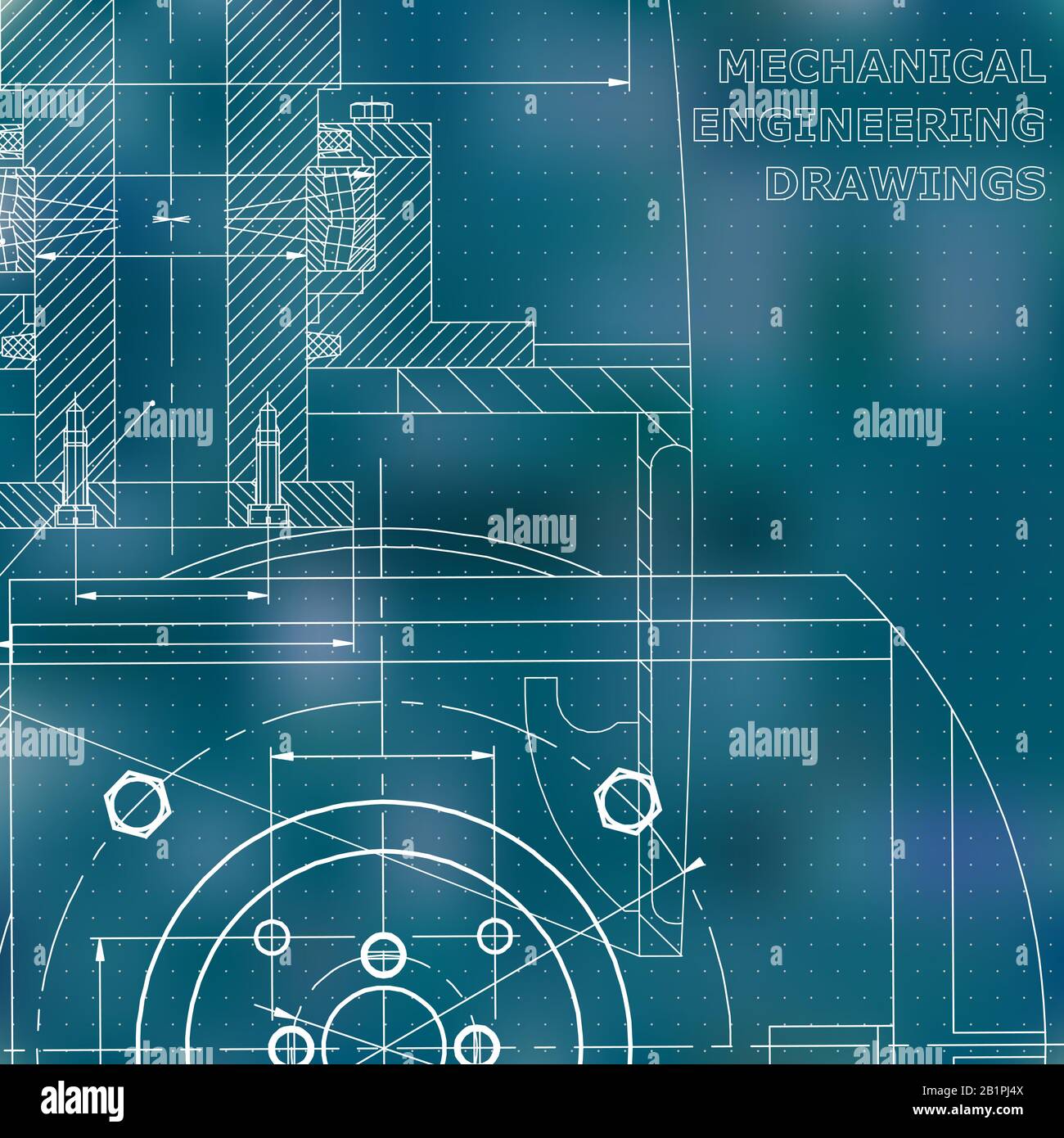 Mechanics. Technical design. Engineering style. Cover, flyer, banner ...