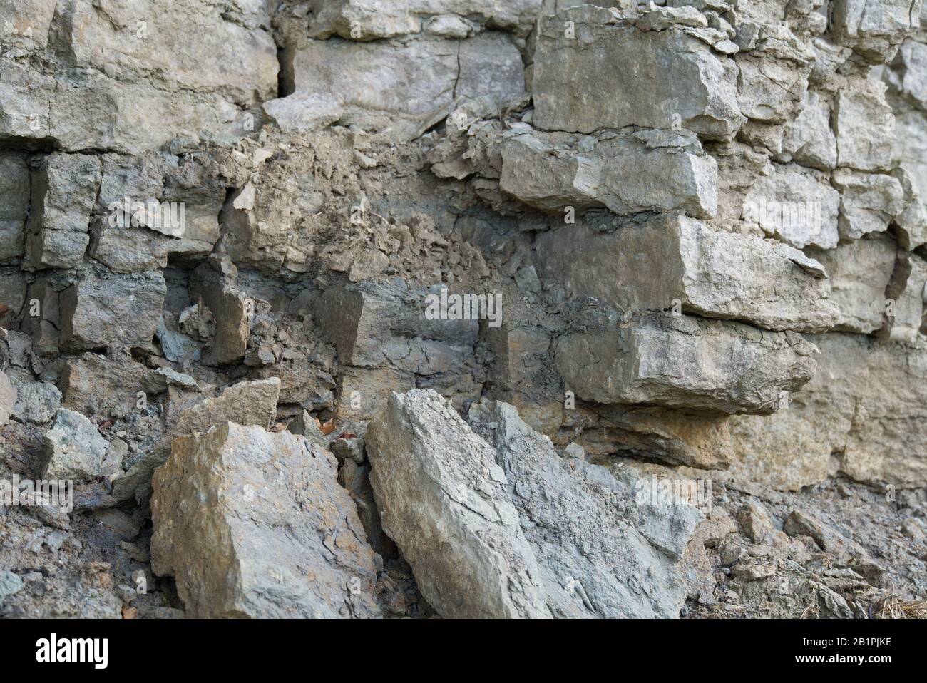 limestone rock Layers and cracks in sedimentary rock,can be used as