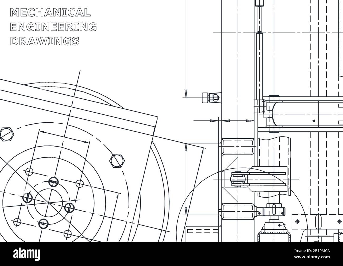 Vector engineering illustration. Computer aided design systems