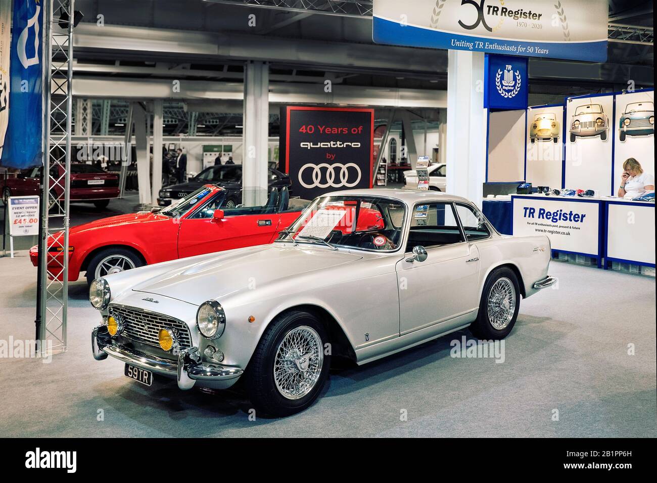 Triumph Italia 1959 on the TR Register stand at the London Classic Car Show Olympia 2020 Stock Photo