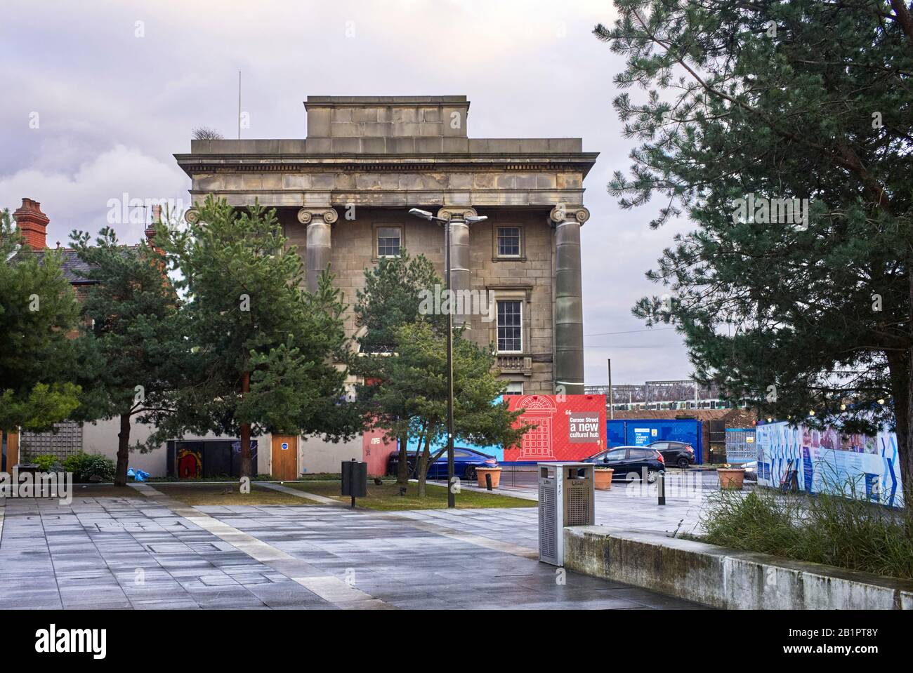 The existing Curzon Street station building in Digbeth area of Birmingham that will form part of the new HS2 railway Stock Photo