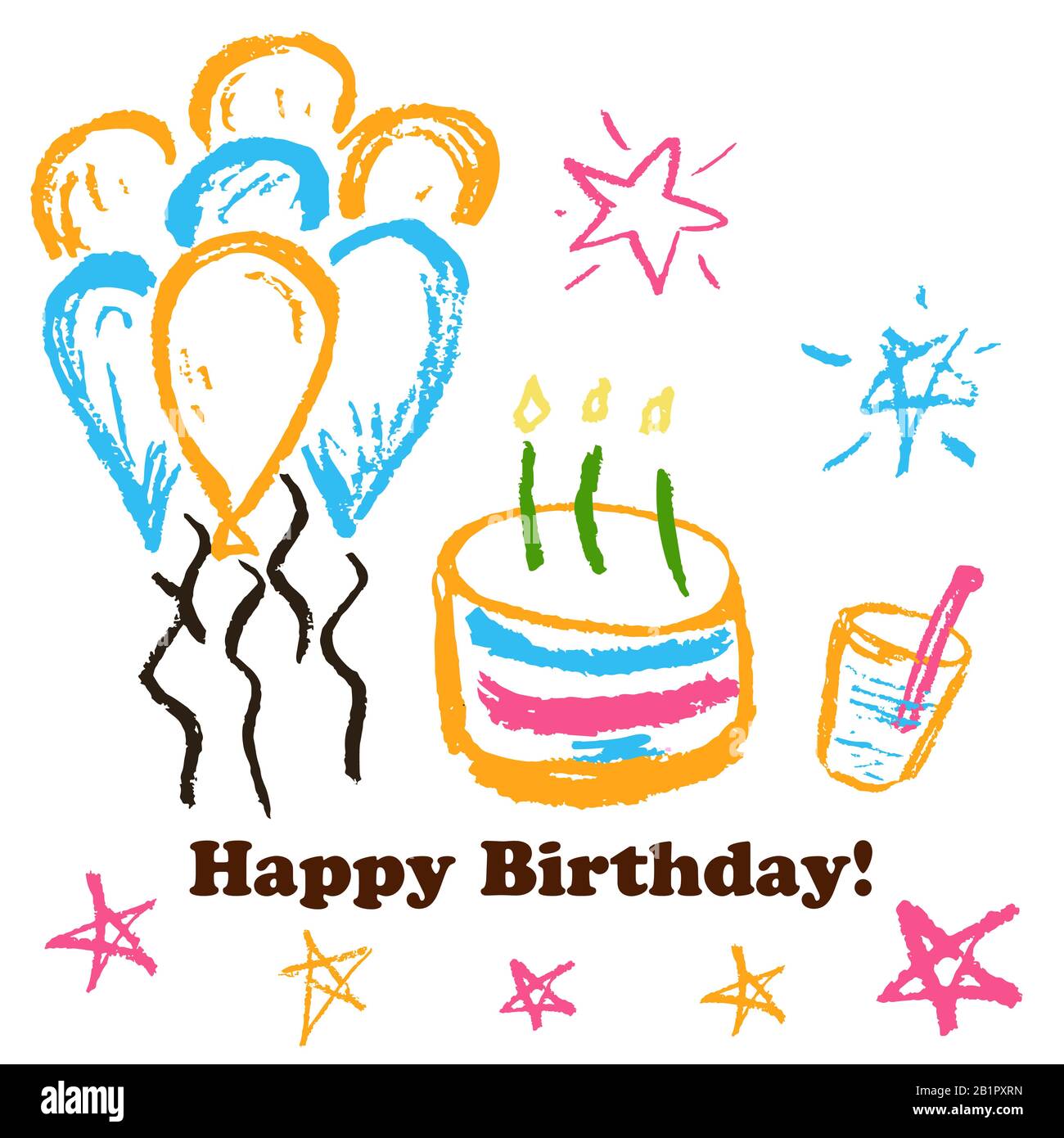 Happy Birthday Abstract Doodle Card  Zazzle  Birthday card drawing Happy  birthday drawings Card drawing