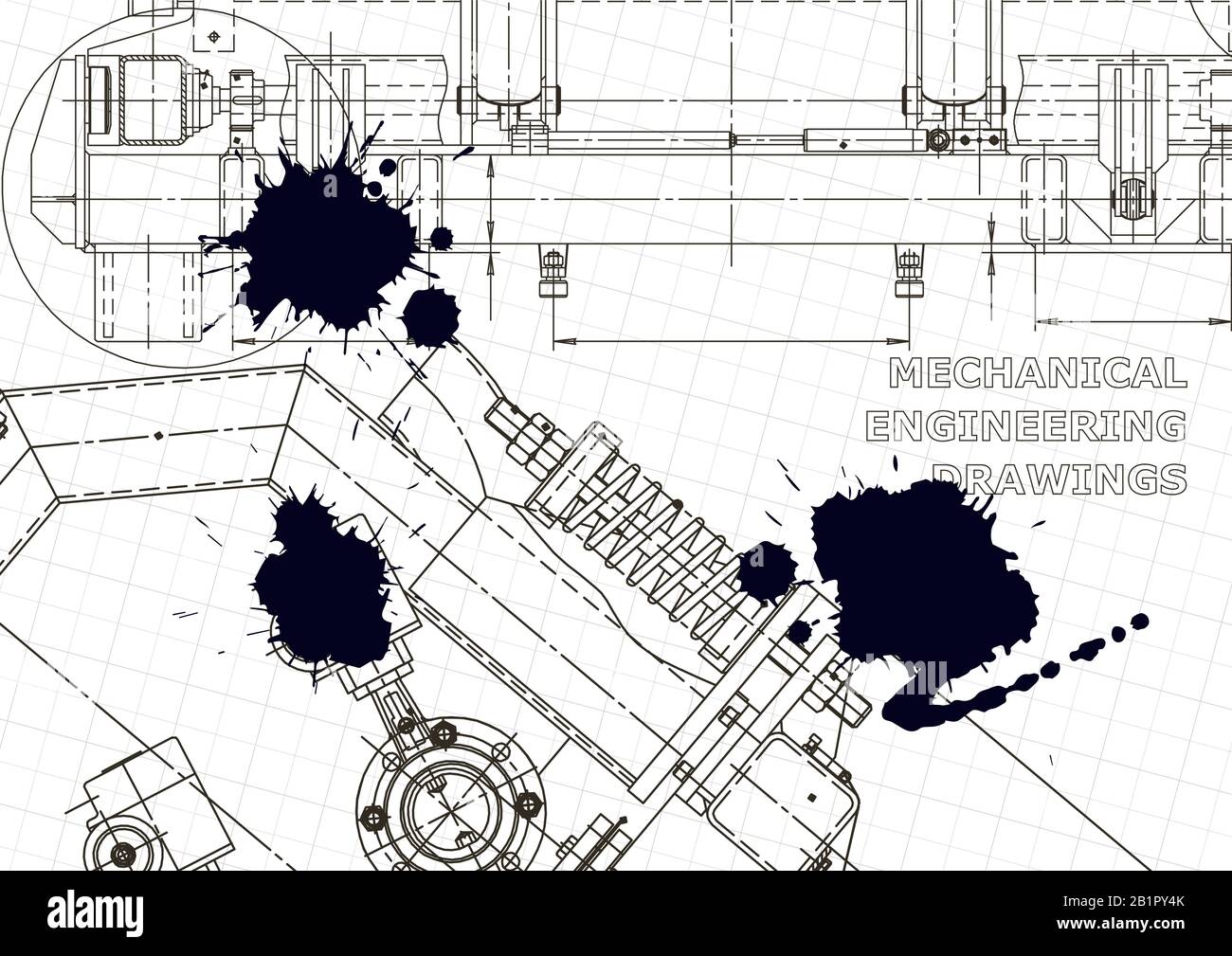Computer aided design systems. Technical illustrations, Black Ink ...