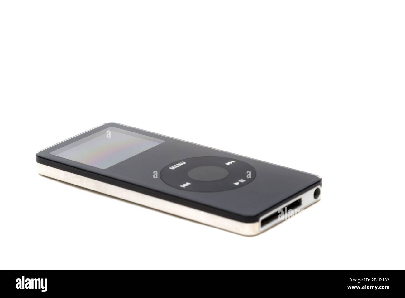 An Apple Ipod Nano isolated on a white backgrond Stock Photo