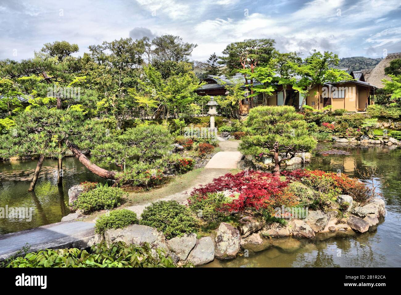 Nara, Japan - Isuien Garden. Japanese style garden. Stock Photo
