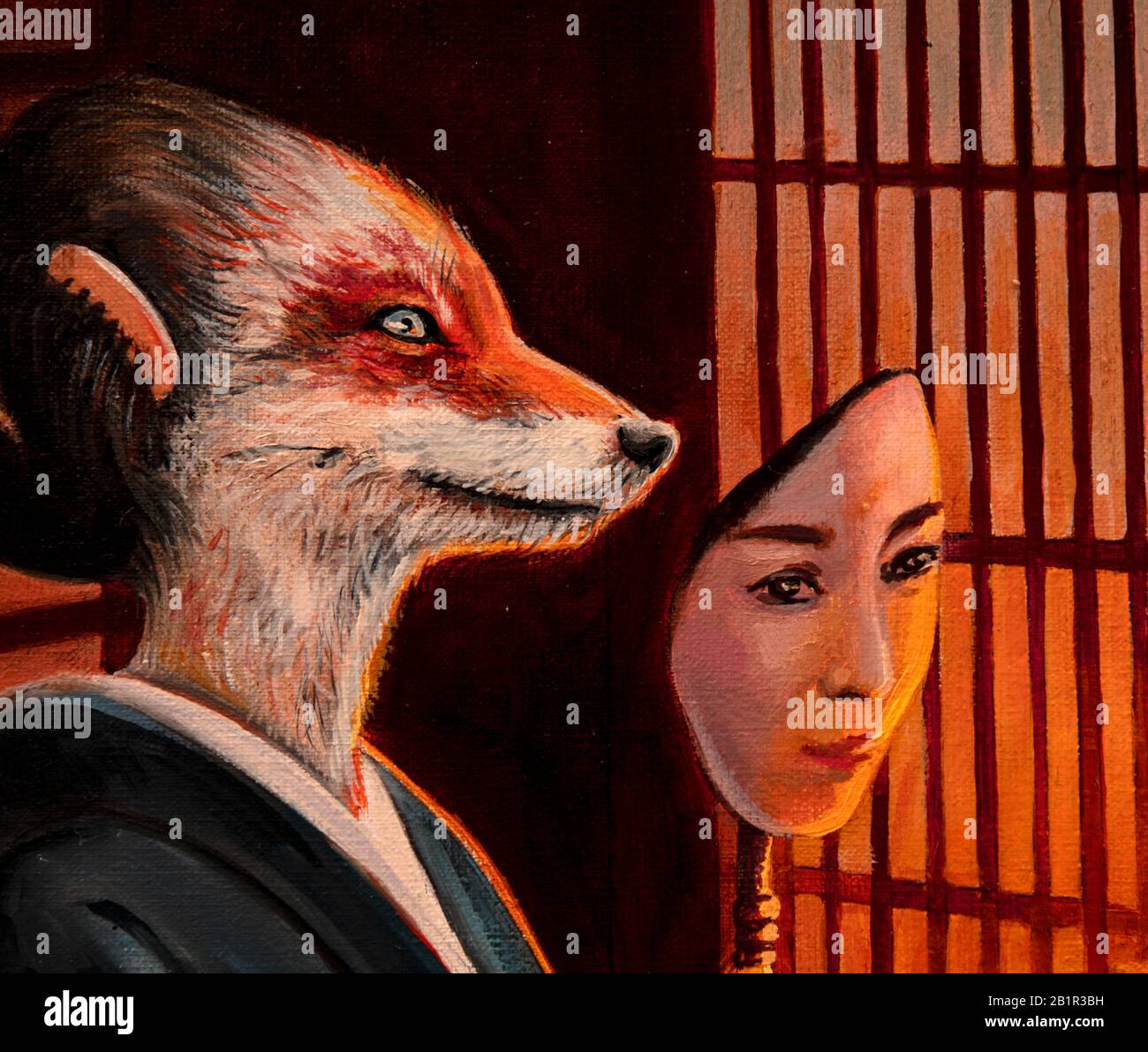 oil painting, black and white portrait Stock Photo Alamy