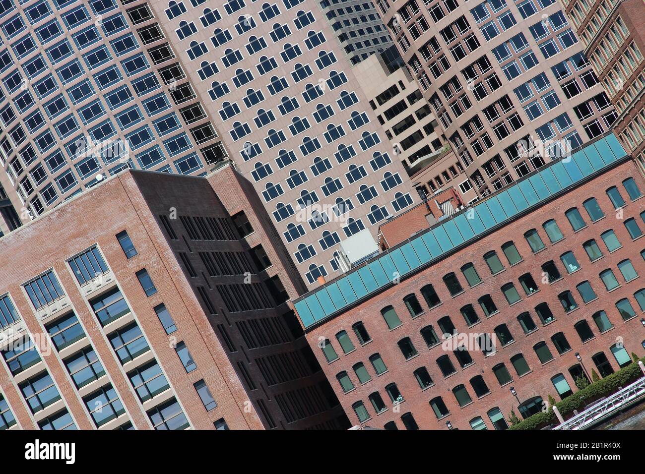 Abstract view of Boston architecture. Boston city, Massachusetts, USA. Stock Photo