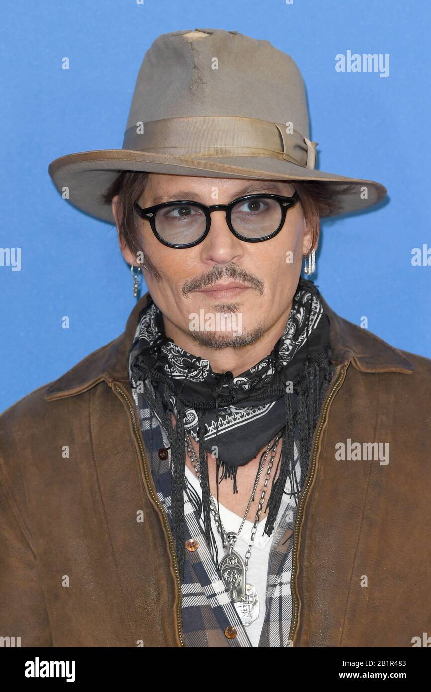 Actor Johnny Depp attends the photo call for Minamata during the 70th Berlin International Film Festival in Berlin, Germany. 21.02.20 © Paul Treadway Stock Photo