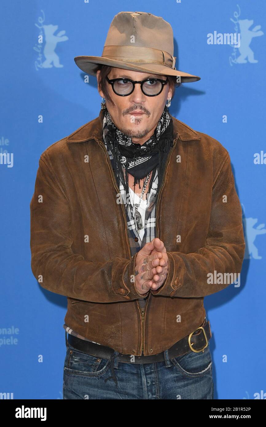 Actor Johnny Depp attends the photo call for Minamata during the 70th Berlin International Film Festival in Berlin, Germany. 21.02.20 © Paul Treadway Stock Photo