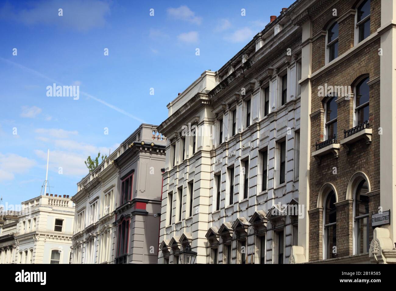 Architecture of West End, London, United Kingdom. Great Russell Street