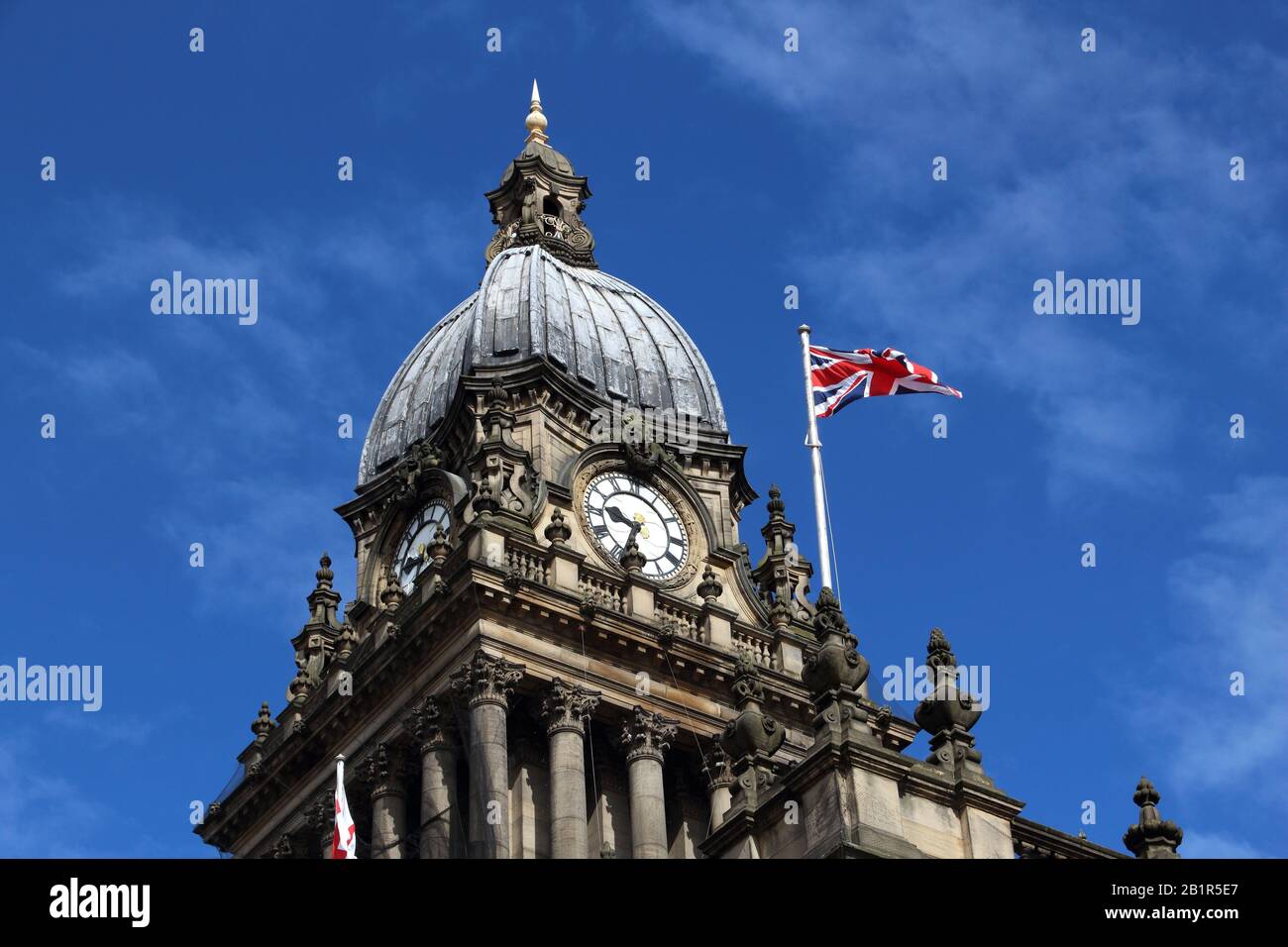 Leeds Town Hall. Municipal building in the UK. Stock Photo