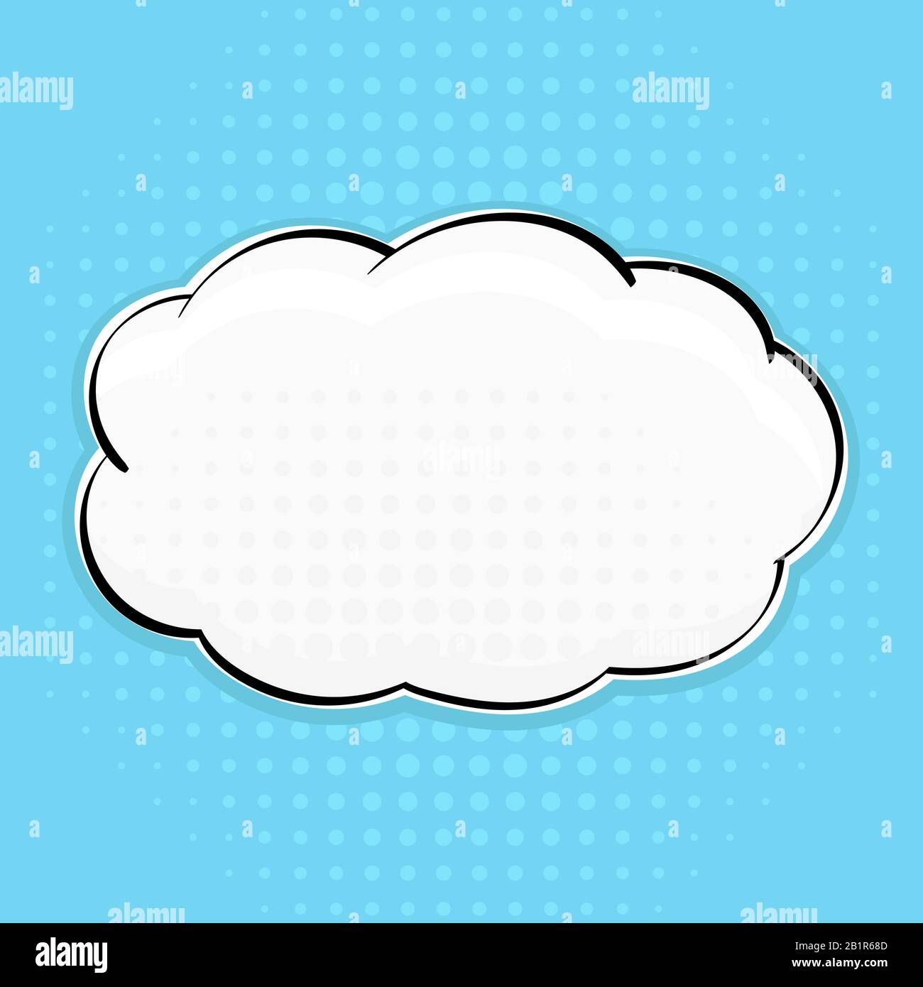 Speech bubble on blue background. Pop art style Stock Vector