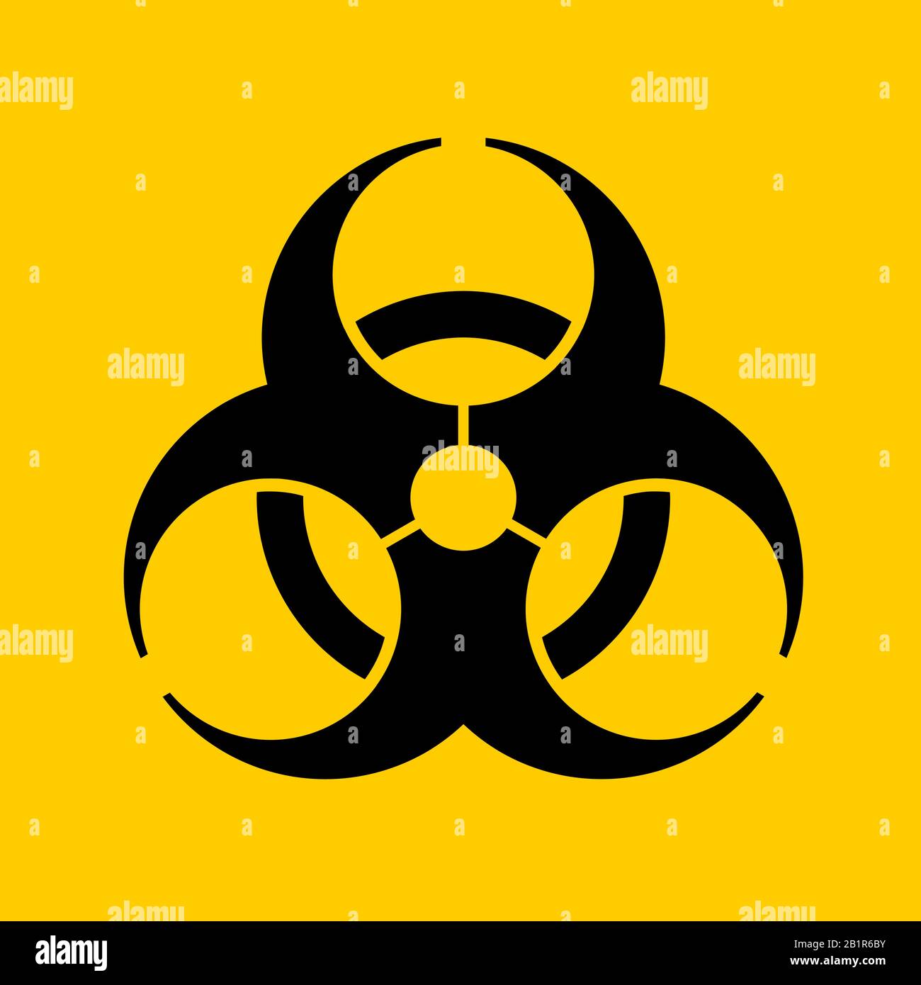 Biohazard vector symbol. Biological hazard warning sign Stock Vector