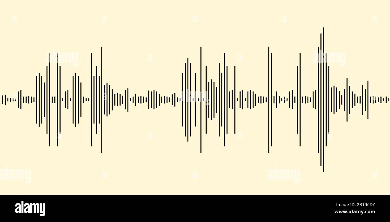 Audio sound wave graph. Vector soundwave line equalizer graph display ...