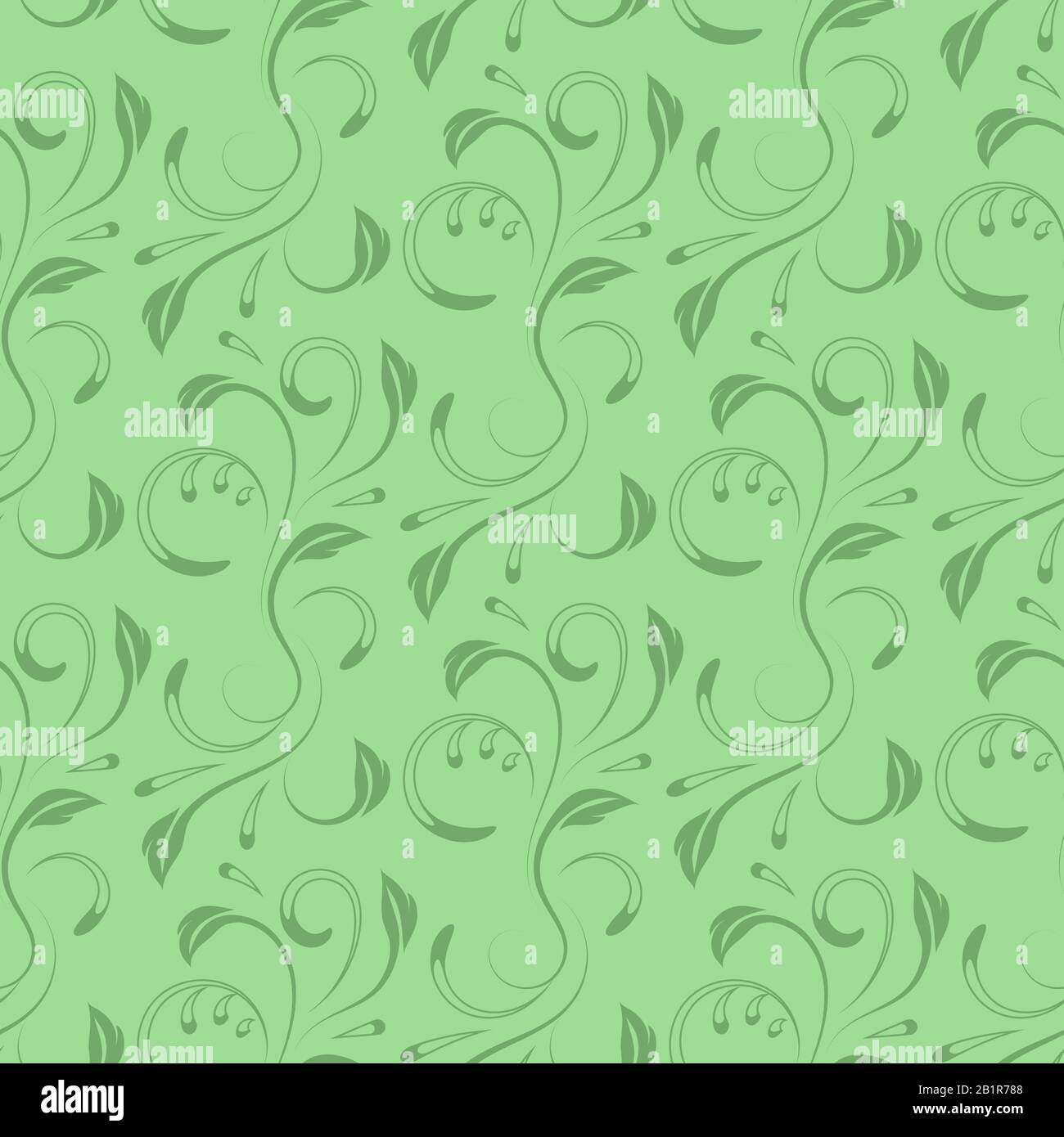 Green floral seamless pattern Stock Vector