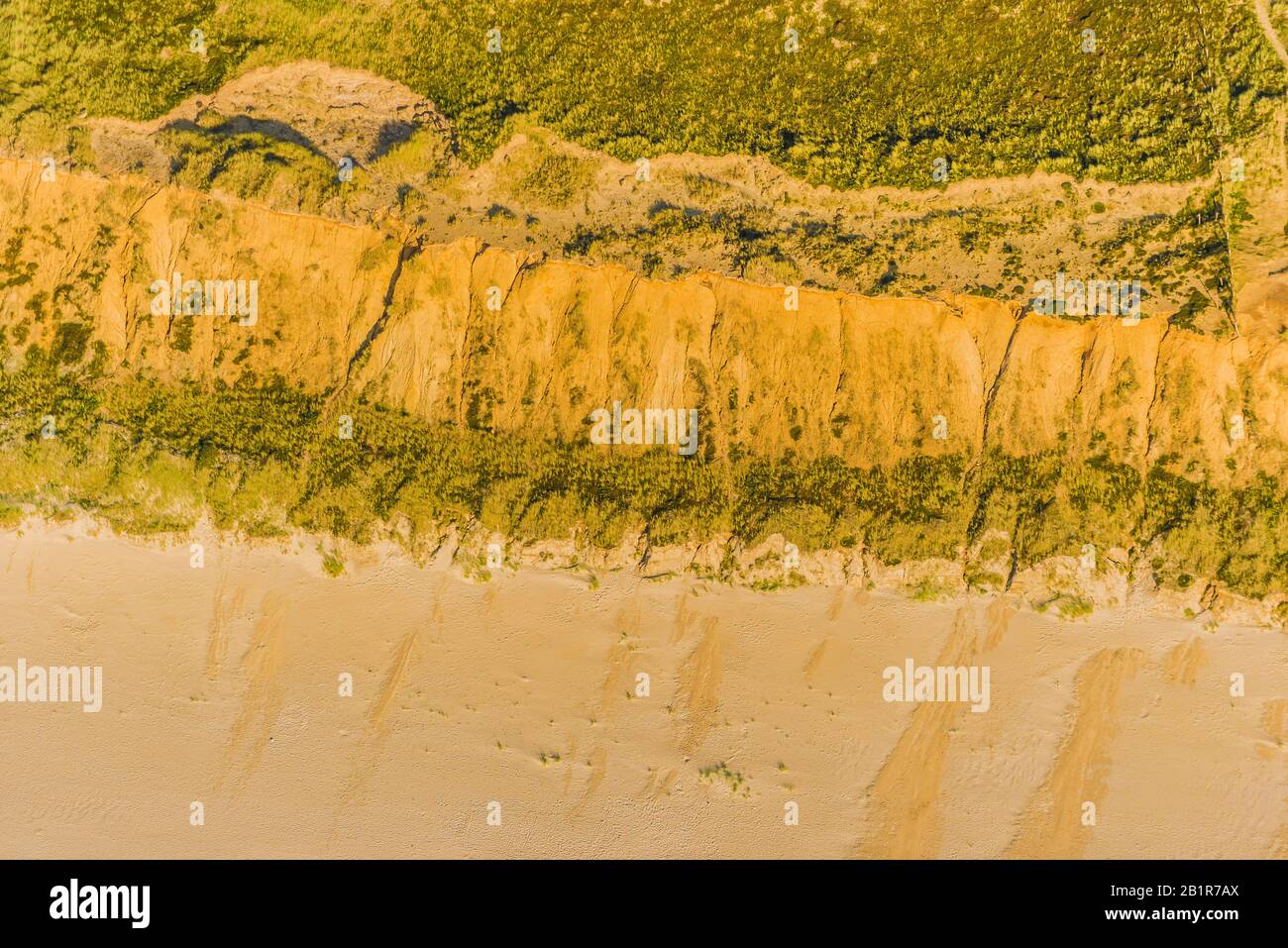 aerial view of the North Sea beach, Germany, Schleswig-Holstein ...