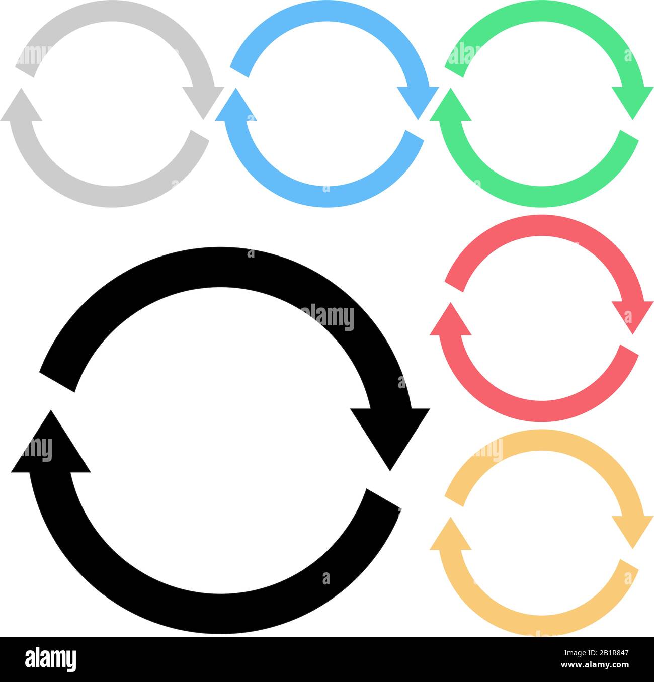 Refresh icon. Colored arrows in circular motion Stock Vector