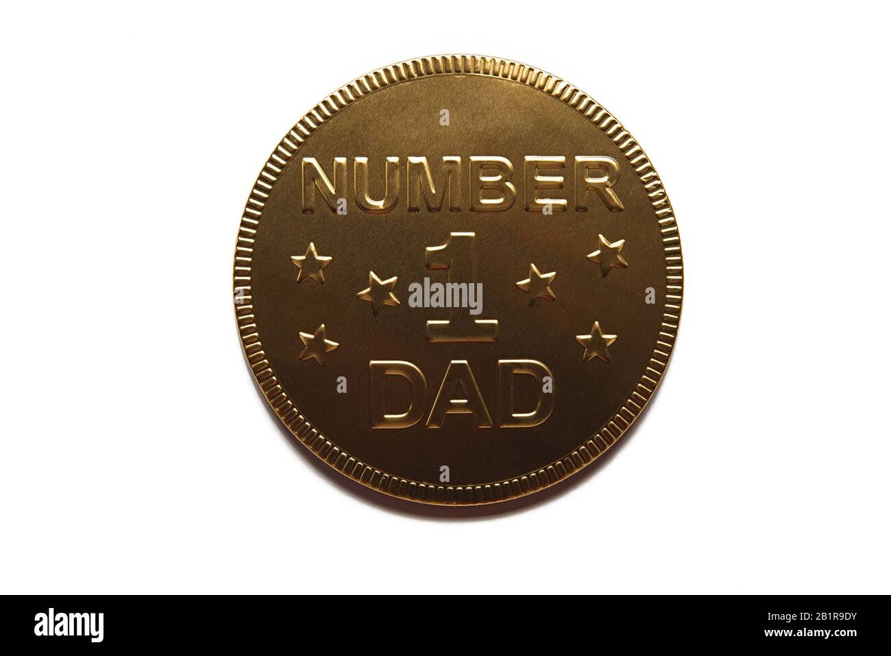 Father's day gold number one dad medal Stock Photo - Alamy