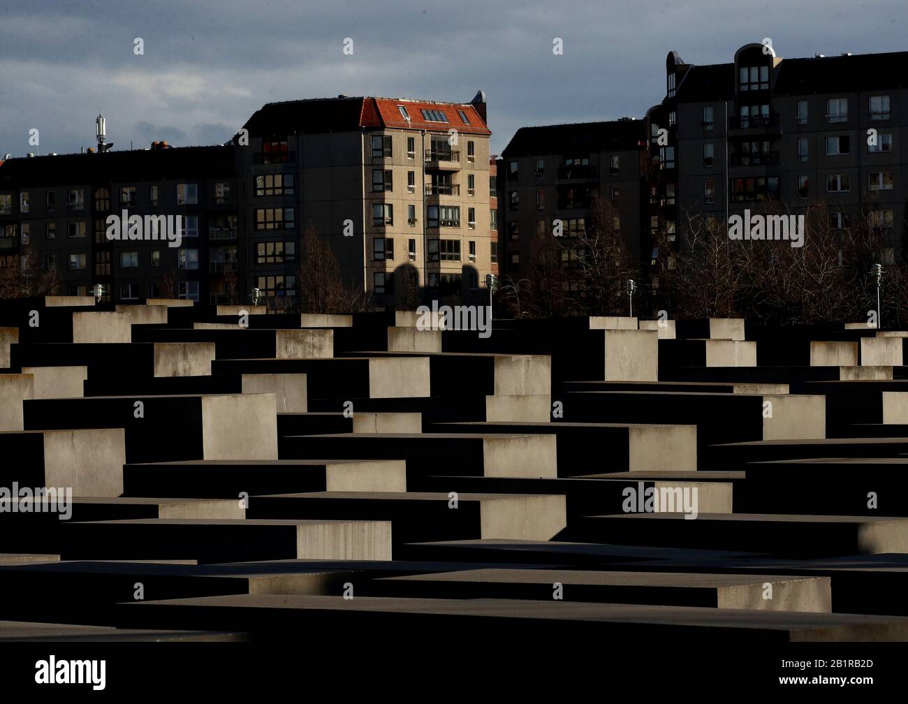 A general view of the Holocaust Memorial in Berlin Stock Photo