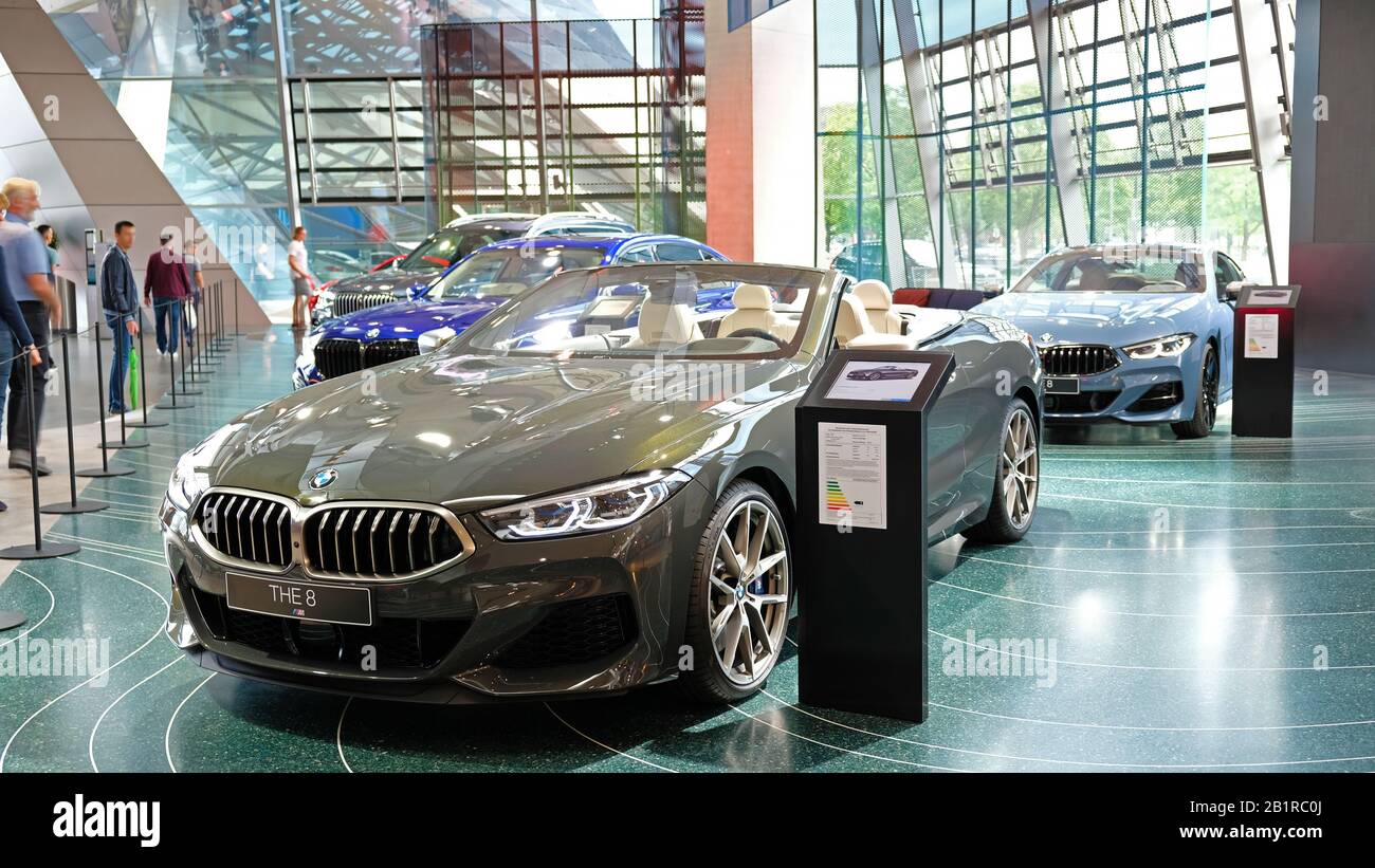 BMW THE 8 in showroom Stock Photo