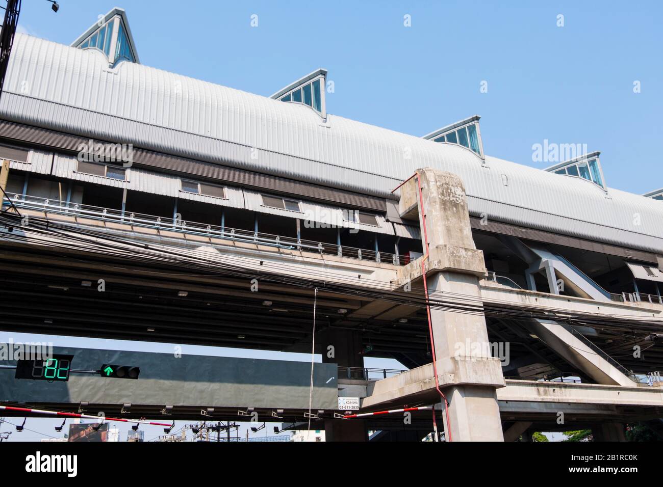 Ratchaprarop, Airport Rail Link station, Bangkok, Thailand Stock Photo