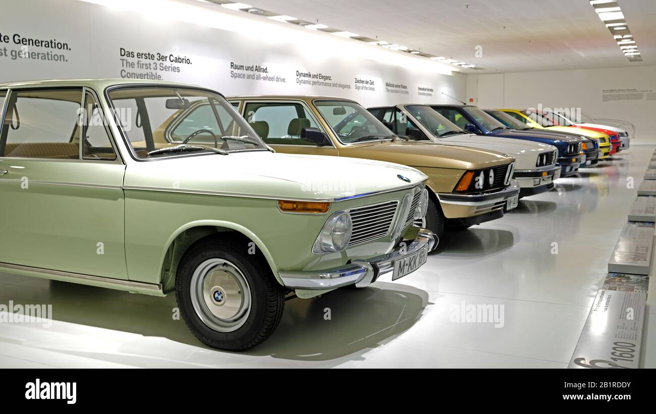 BMW cars in the museum Stock Photo