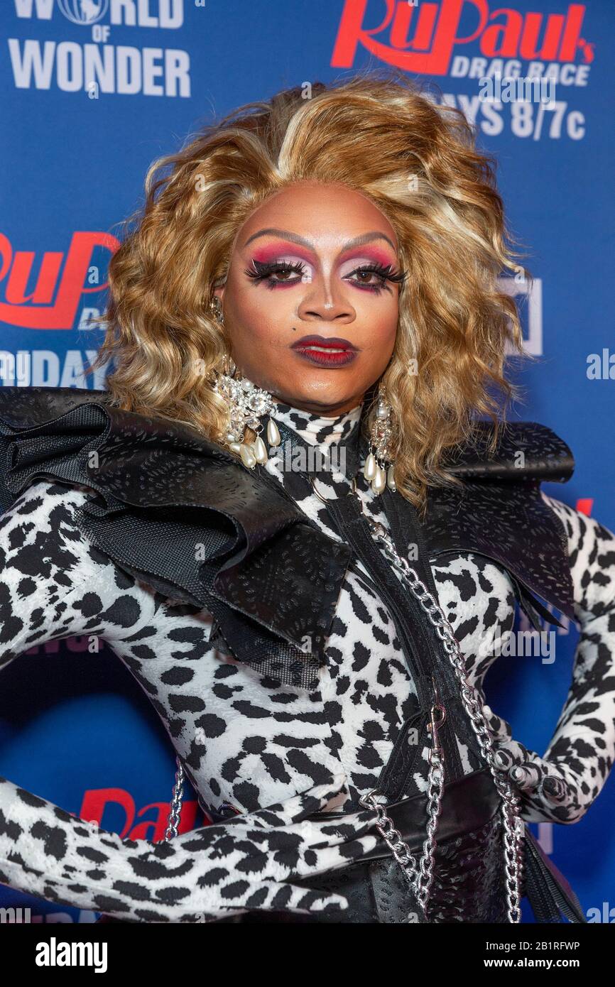 New York, United States. 26th Feb, 2020. Drag Queen Heidi N. Closet attends  RuPaul's Drag Race Season 12 Premiere Event at ViacomCBS - TRL Studios  (Photo by Lev Radin/Pacific Press) Credit: Pacific