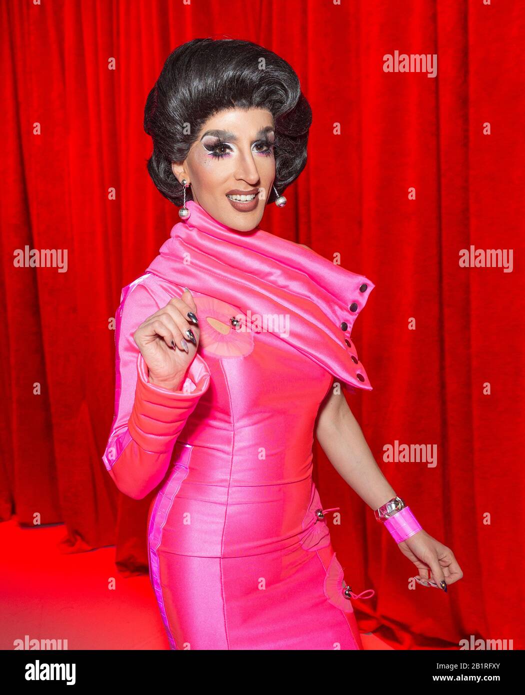 New York, United States. 26th Feb, 2020. Drag Queen Jackie Cox attends ...