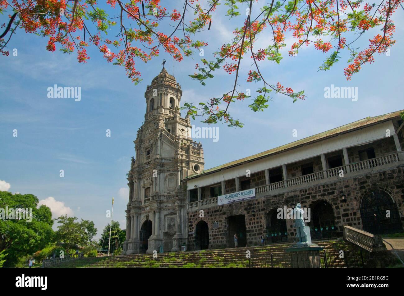 The Church of Morong in Laguna which dates from 1586. Its hit by fire in 1612 but was rebuilt . Stock Photo