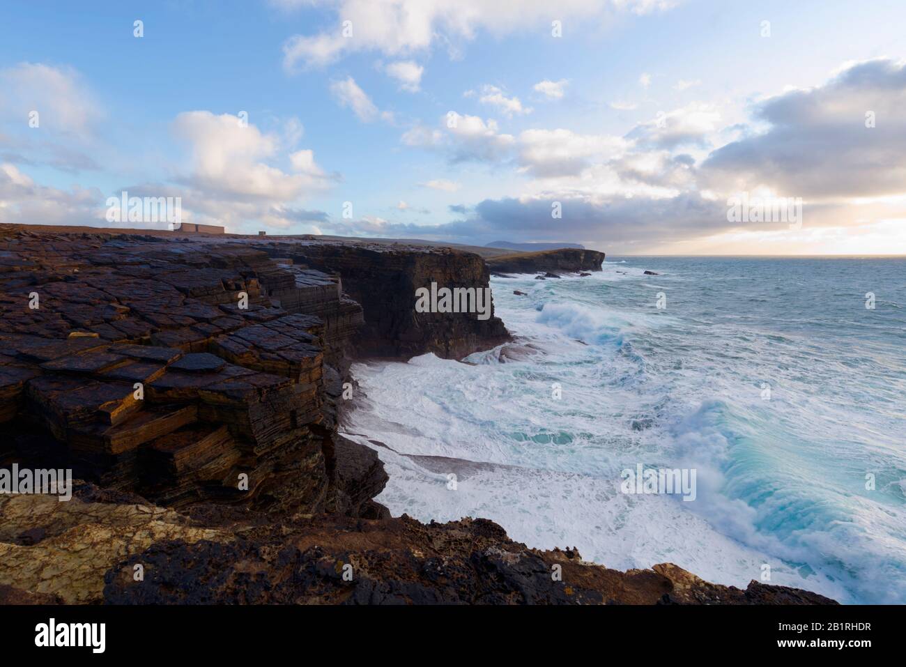 Yesnaby coastline, Orkney Isles Stock Photo