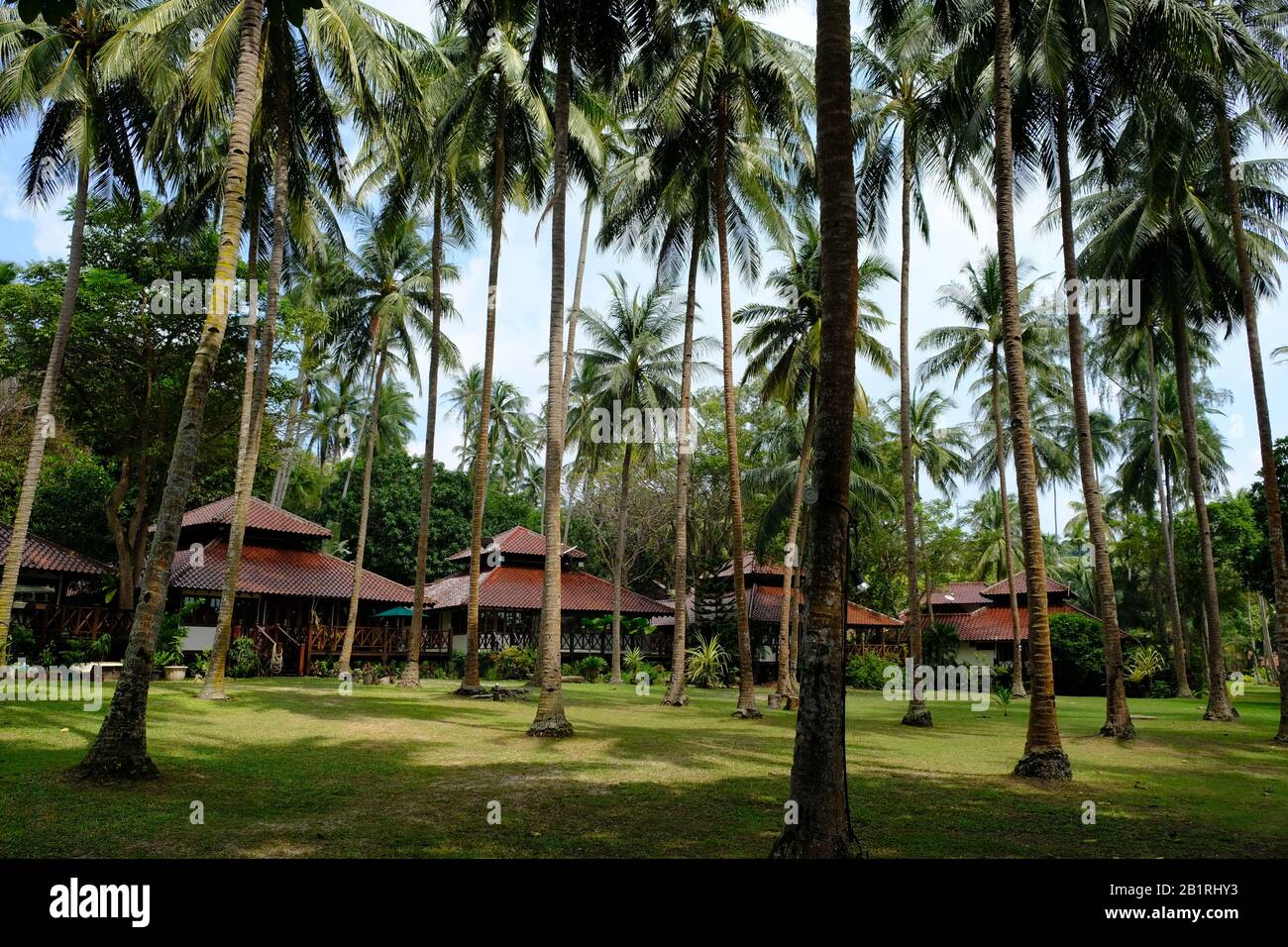 Batam Indonesia idyllic houses in Nongsa Beach area Stock Photo Alamy
