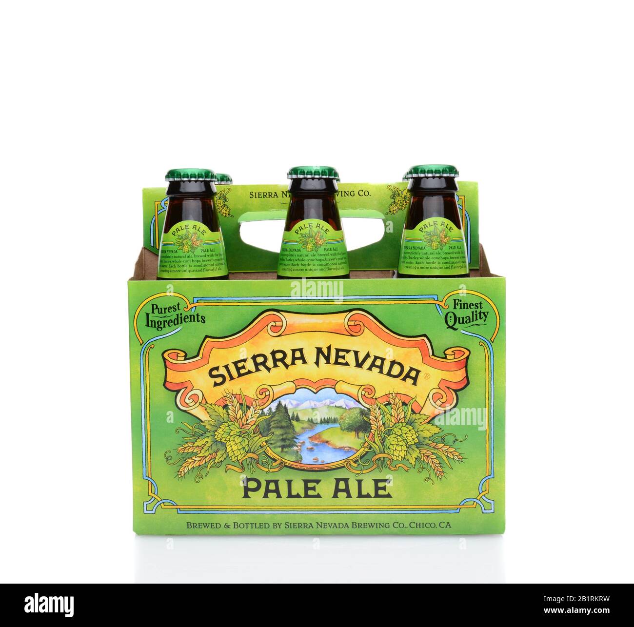 IRVINE, CA - MAY 25, 2014: A 6 pack of Sierra Nevada Pale Ale. Sierra Nevada Brewing Co. was established in 1980 by homebrewers in Chico, California, Stock Photo