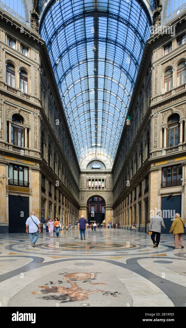 Galleria Umberto I, Naples, Campania, Italy, Stock Photo