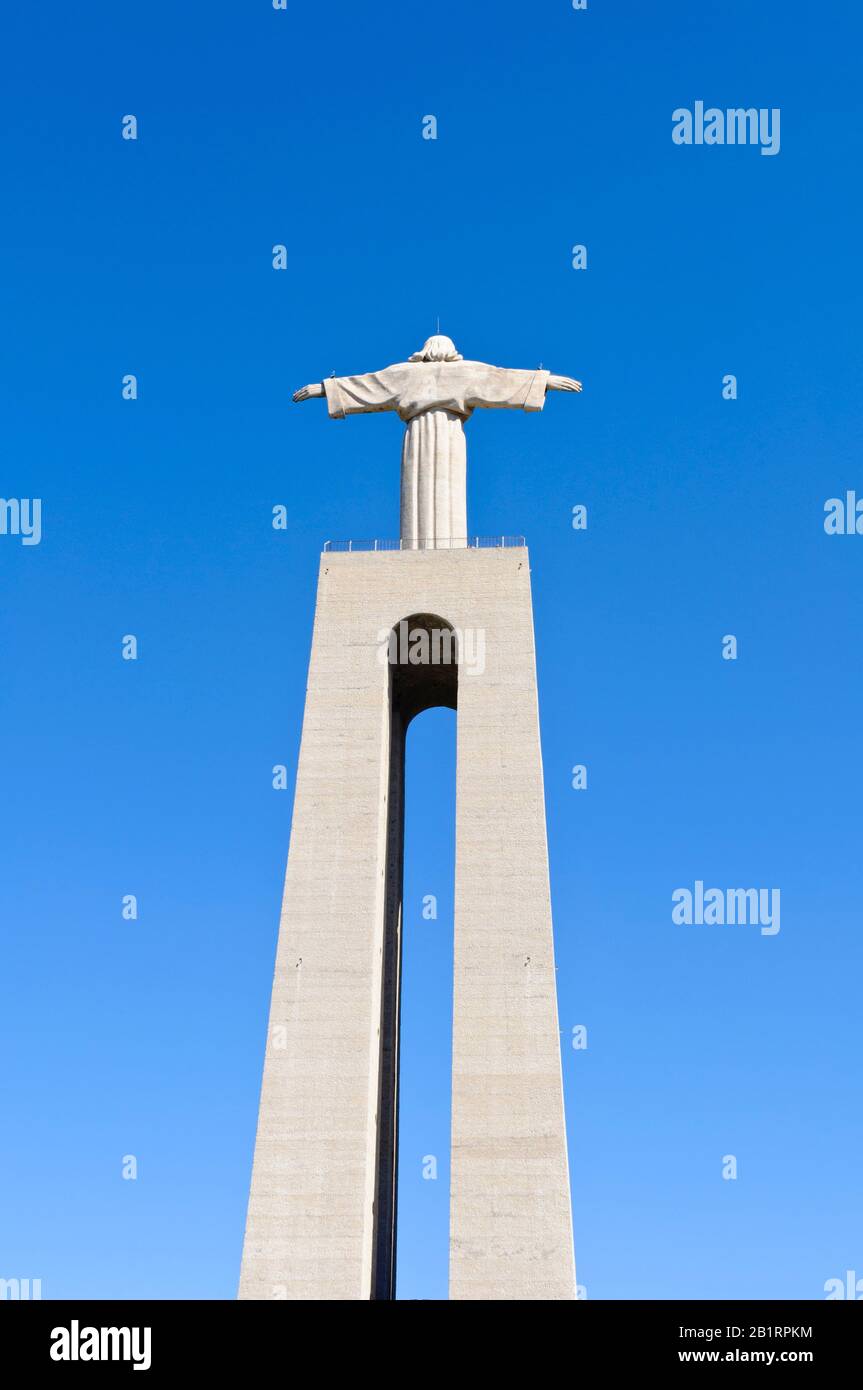 Cristo-Rei Statue, Almada, Portugal, Stock Photo