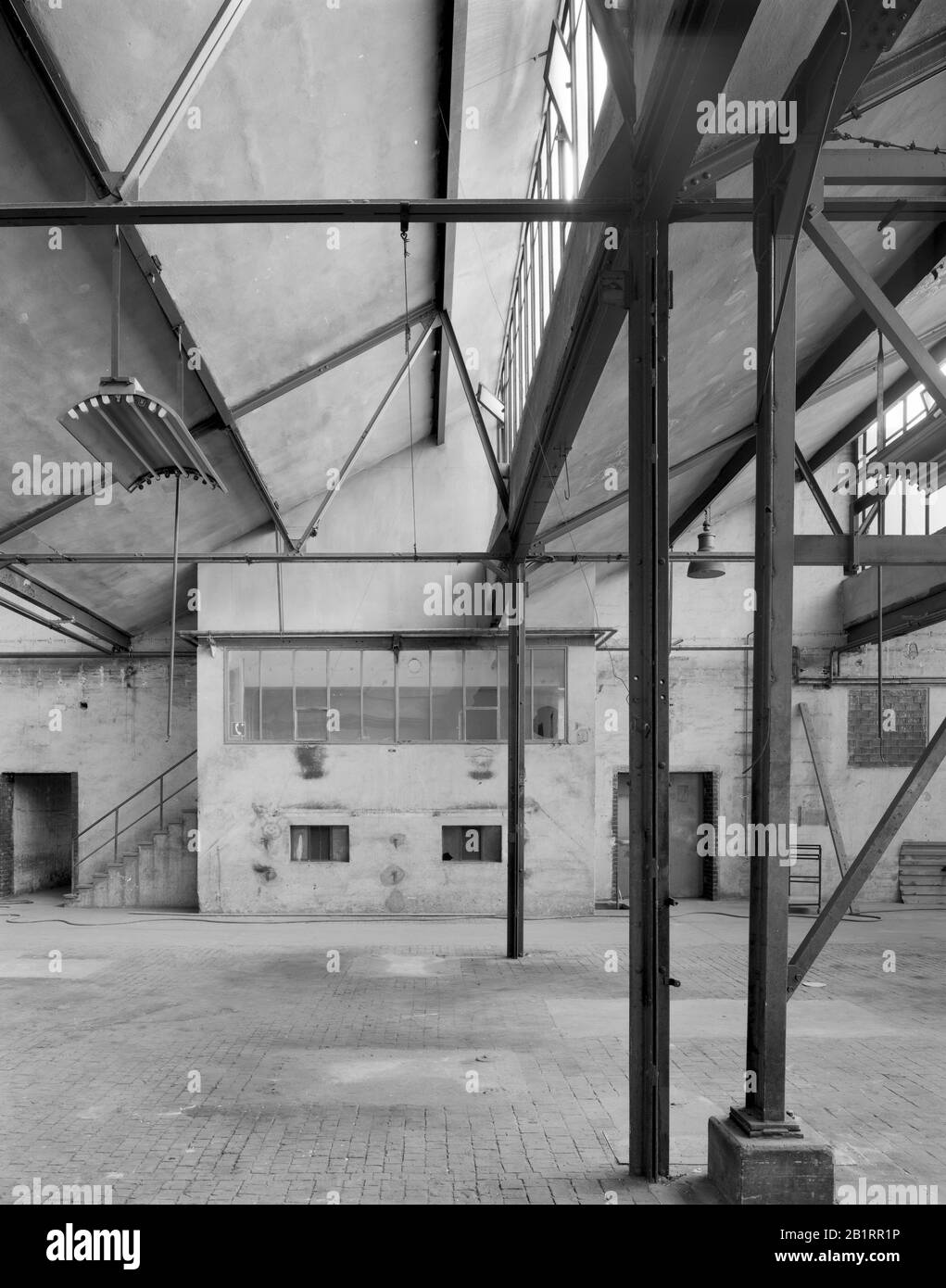 Factory hall in Rudolstadt-Schwarza, Thuringia, Germany, Stock Photo