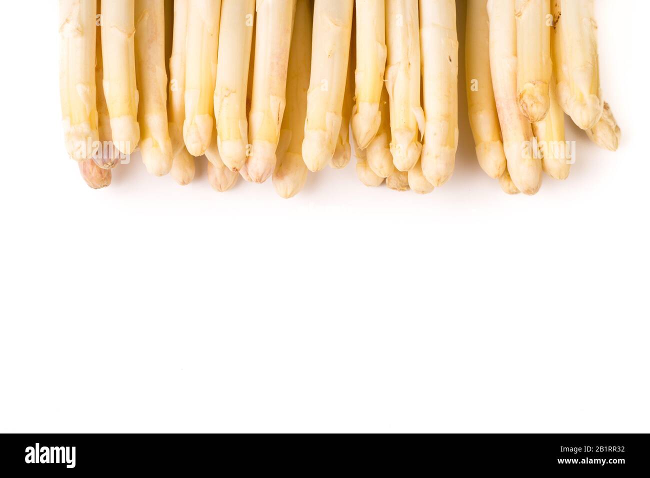 bundle of organic asparagus isolated on white background Stock Photo